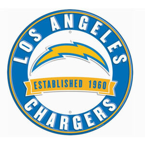 NFL Los Angeles Chargers 12 in Round Sign